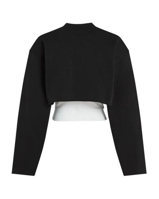 Karl Lagerfeld Black Layered Sweatshirt