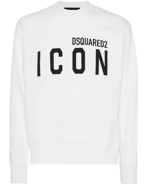 DSquared² White Logo-Print Sweatshirt for men