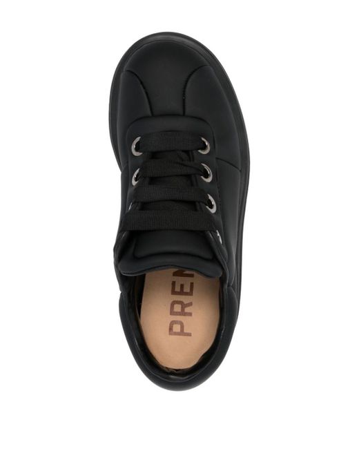 Premiata Black Cal Padded Lace-up Sneakers