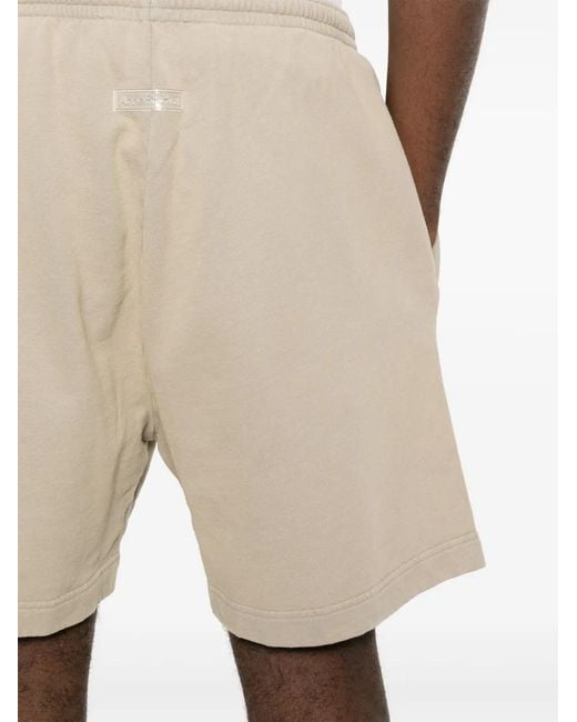 Acne Natural Logo-Patch Jersey Shorts