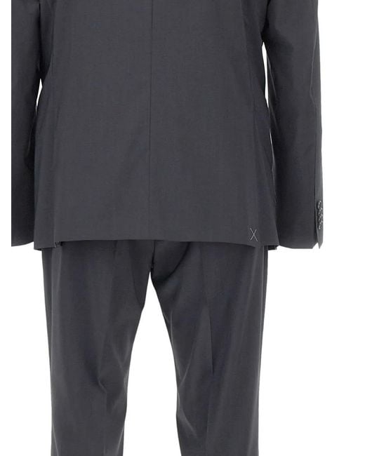 Corneliani Gray Single-Breasted Two-Button Suit for men