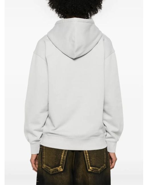Carhartt White W' Hooded Logo-Embroidered Hoodie