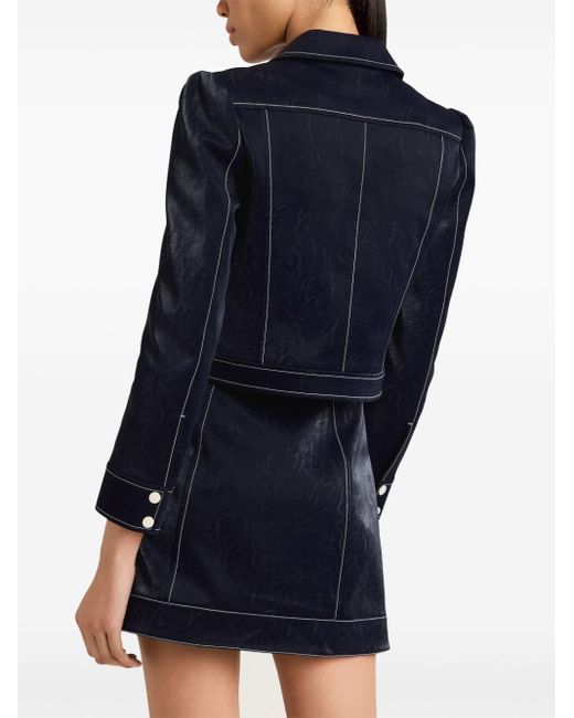 Cinq À Sept Blue Ciara Faux-leather Jacket