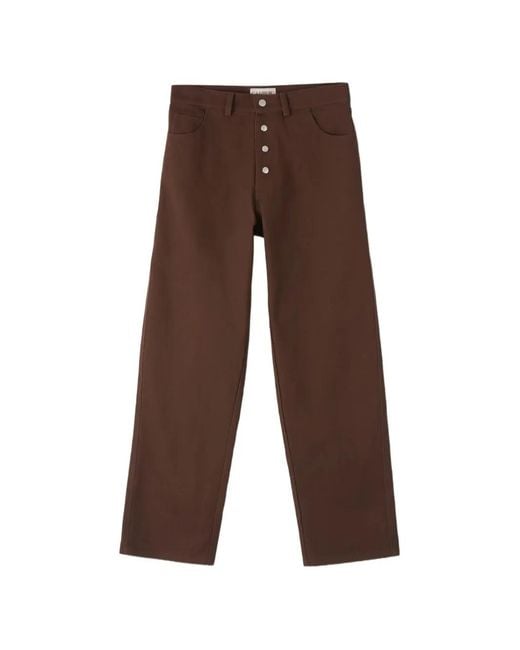 Carrera Brown Wide-Leg Straight-Hem Trousers for men
