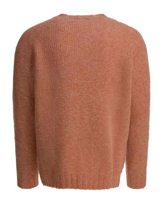 Beams Plus Brown Crew-Neck Sw for men