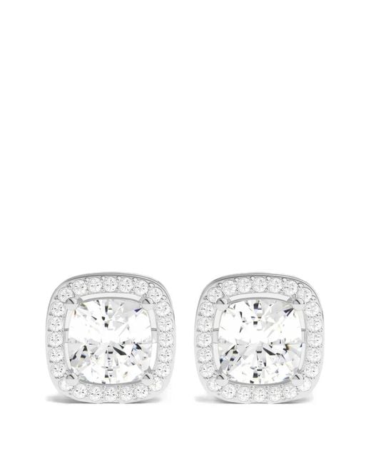 Apm Monaco White Lumière Crystal-Embellished Earrings