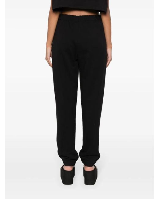 Chiara Ferragni Black Embroidered-Logo Track Pants