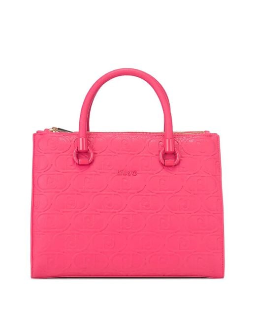 Liu Jo Shopper Met Logo-Reliëf in het Pink