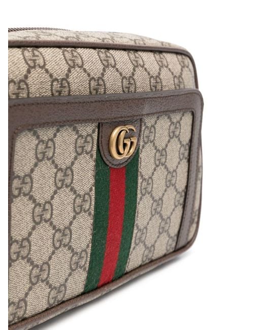Gucci Gray Ophidia Logo-print Clutch Bag for men