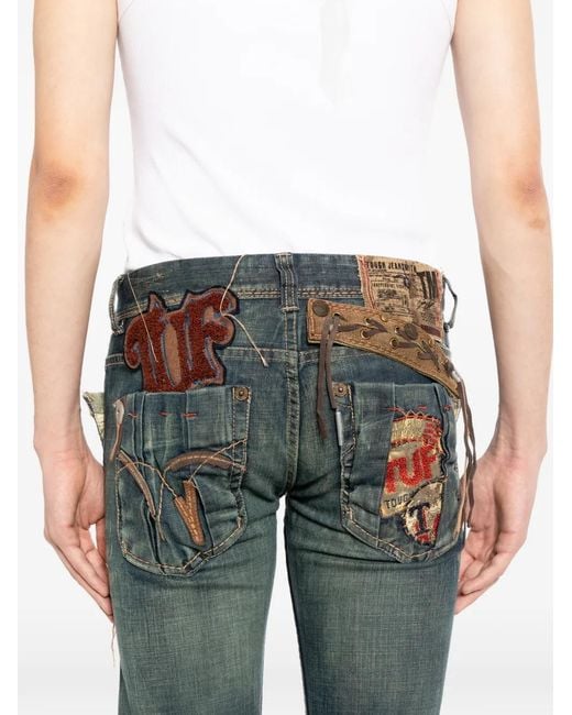 tough jeansmith Gray Jean À Effet Délavé for men