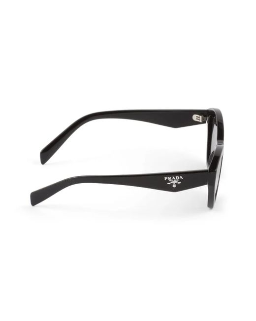 Prada Gray Curved Cat-Eye Frame Sunglasses