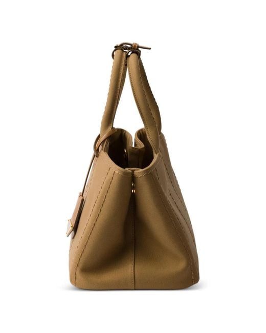 Prada Brown Large Jardinière Tote Bag