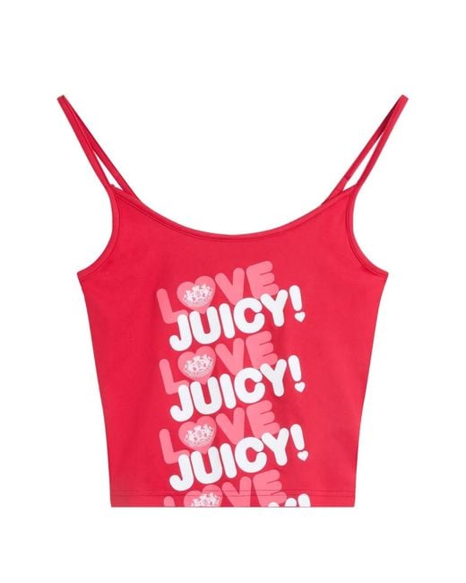 Juicy Couture Red Logo-Print Pajamas Set