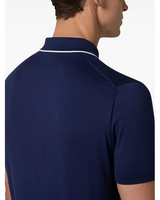Pal Zileri Blue Pocket Polo Shirt for men