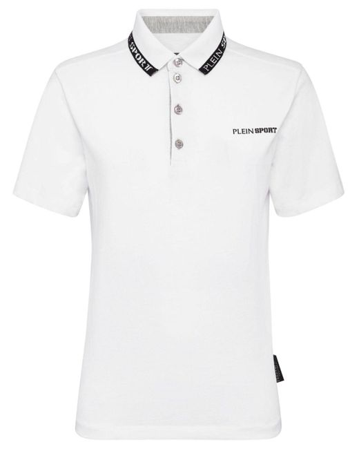 Philipp Plein White Hemd mit Logo-Print