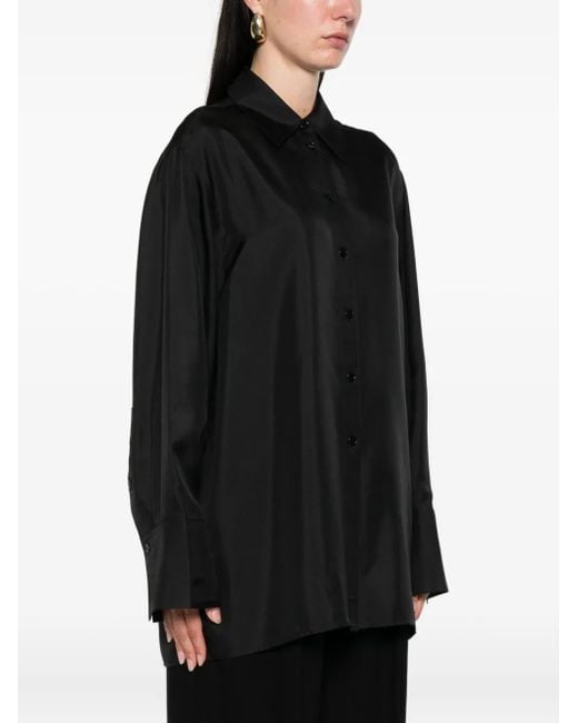 Chemise En Soie À Dos-Nu Rohe en coloris Black