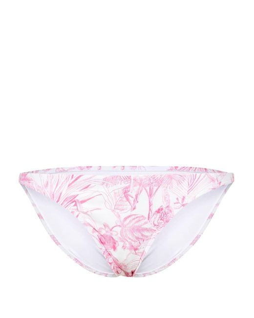 Melissa Odabash Pink Alba Floral-print Bikini Bottoms