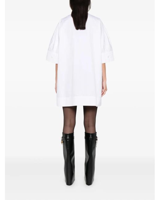 Givenchy White Mock-Neck Mini Dress