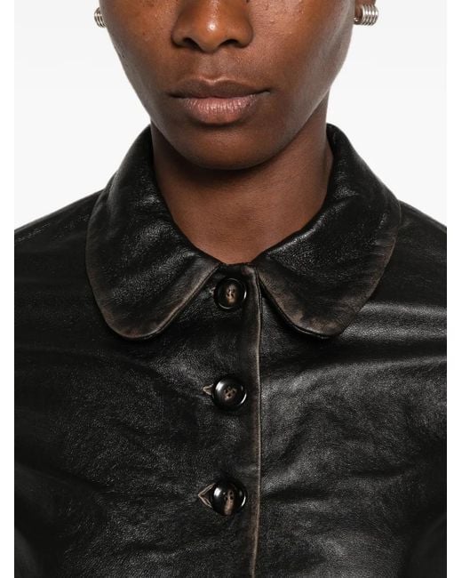 Giorgio Brato Black Leather Jacket