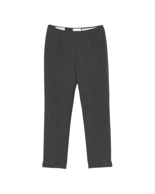 Peserico Gray Split-Hem Cropped Trousers