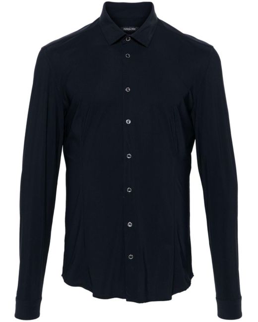Patrizia Pepe Blue Long-sleeve Jersey Shirt for men