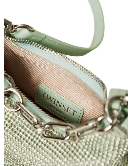Twinset Green Chain Tassel Shoulder Bag
