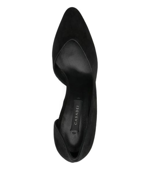 Casadei Black 85Mm Pointed-Toe Pumps