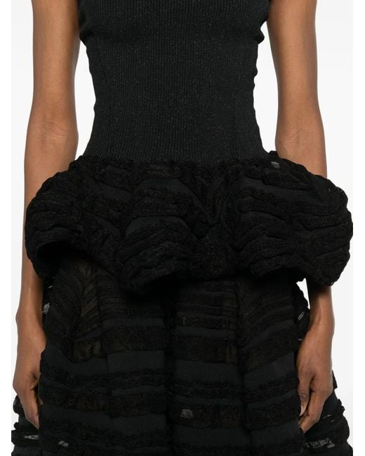 CFCL Black Ruffled Top
