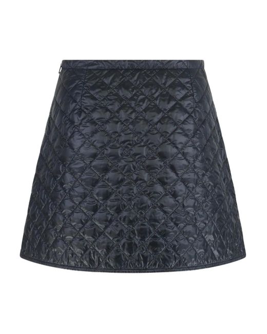 Moncler Blue Gesteppter Minirock