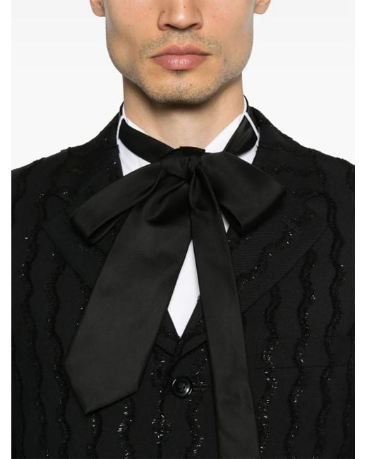 メンズ Comme des Garçons フリンジ ジャケット Black