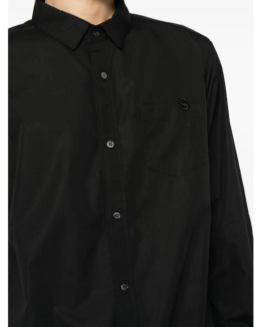 Sacai Black Thomas Mason Shirt for men