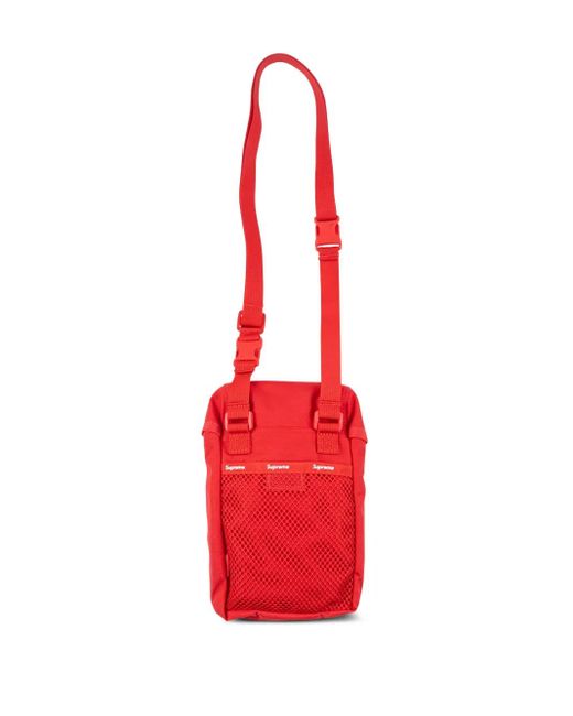 Supreme Red Logo-Patch Camera Bag for men