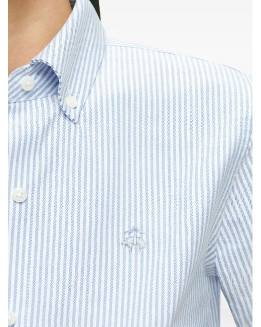 Brooks Brothers White Striped Oxford Shirt