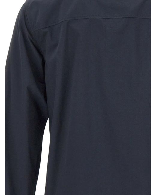 Woolrich Blue Urban Timber Collar Zip Jacket for men