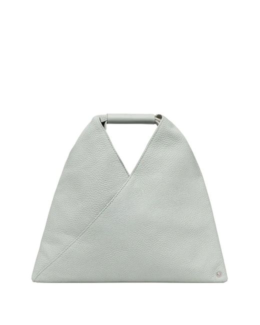 MM6 by Maison Martin Margiela Gray Leather Tote Bag