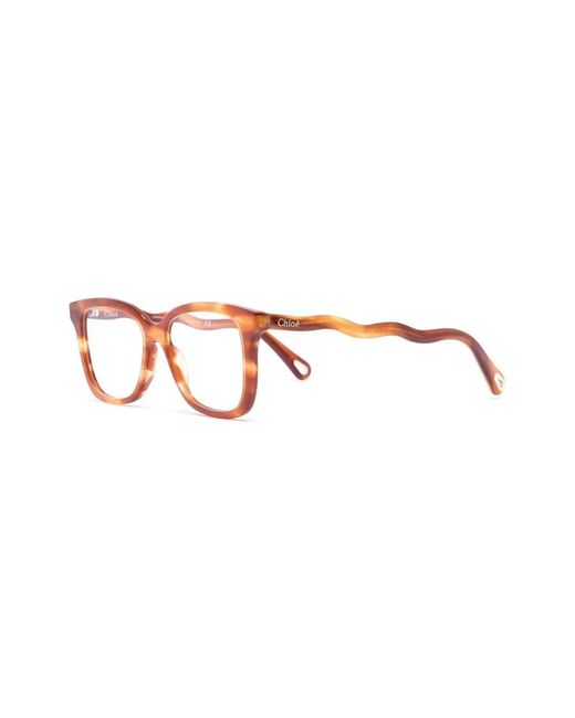 Chloé Brown Lunettes De Vue À Monture Rectangulaire