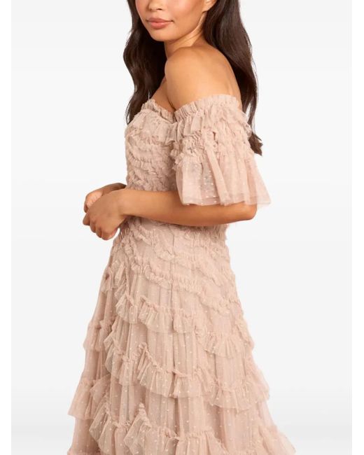 Robe Volantée Aviana À Épaules Dénudées Needle & Thread en coloris Pink