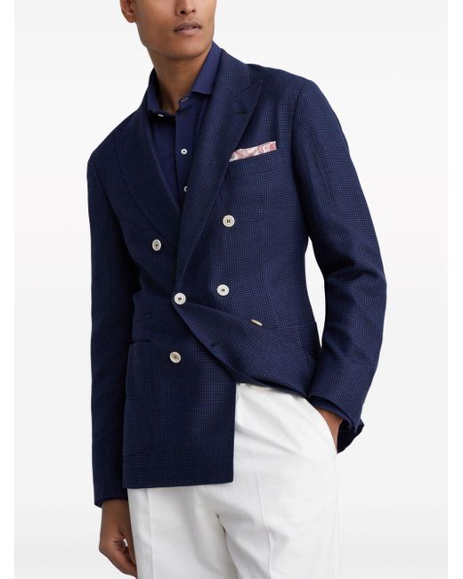 Brunello Cucinelli Blue Cotton Long-sleeve Polo Shirt for men