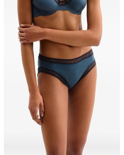 Eres Blue Inspirée Lace-Trimmed Briefs