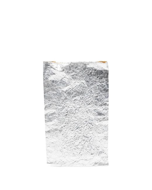 Zilla White Metallic-Rucksack Mit Knitteroptik