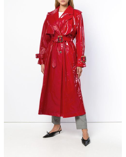 Vinyl trench coat Vivetta en coloris Rouge | Lyst