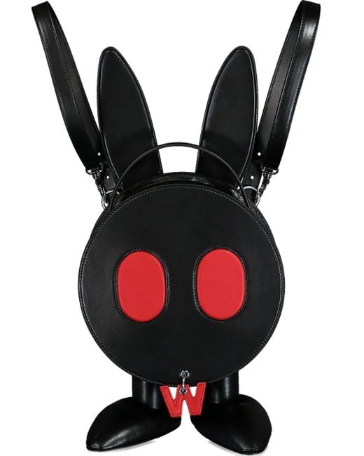 Walter Van Beirendonck Black Ghost Bunny Backpack Bag for men