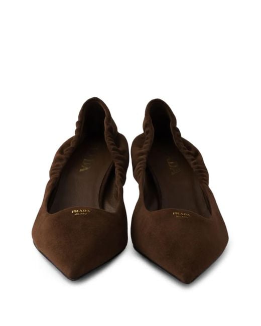 Prada Brown Suede Pumps