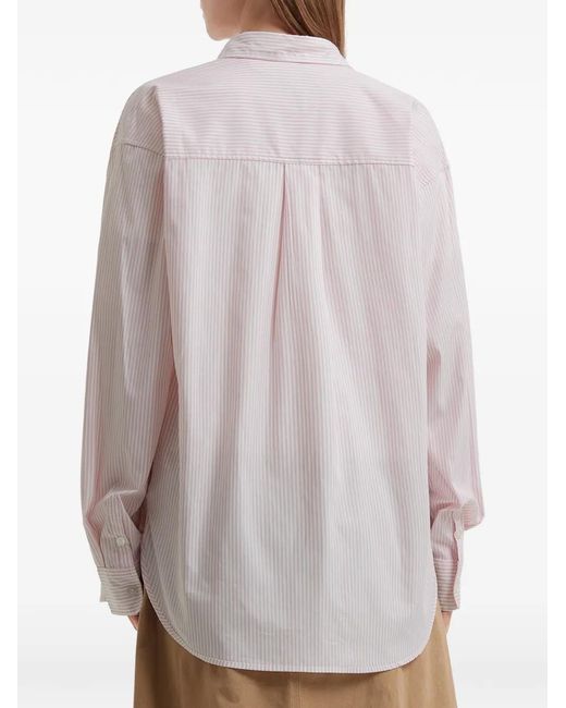 Chocoolate White Chemise En Coton À Rayures Et Détail De Poche