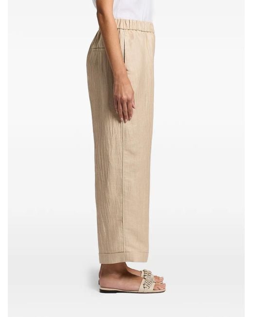 Peserico Natural Wet-Effect Trousers