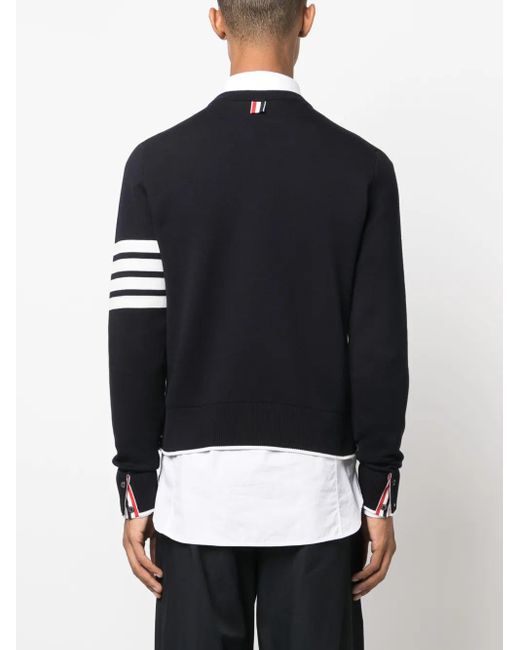Thom Browne Black Fish Icon-Intarsia Jumper for men
