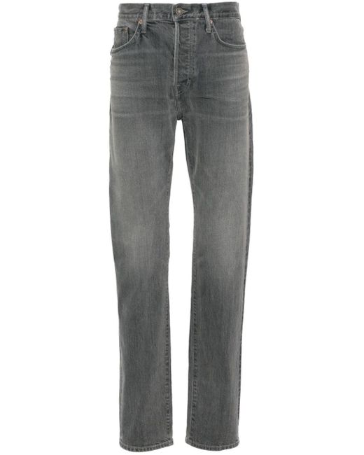 Tom Ford Gray Slim-leg Cotton Jeans for men
