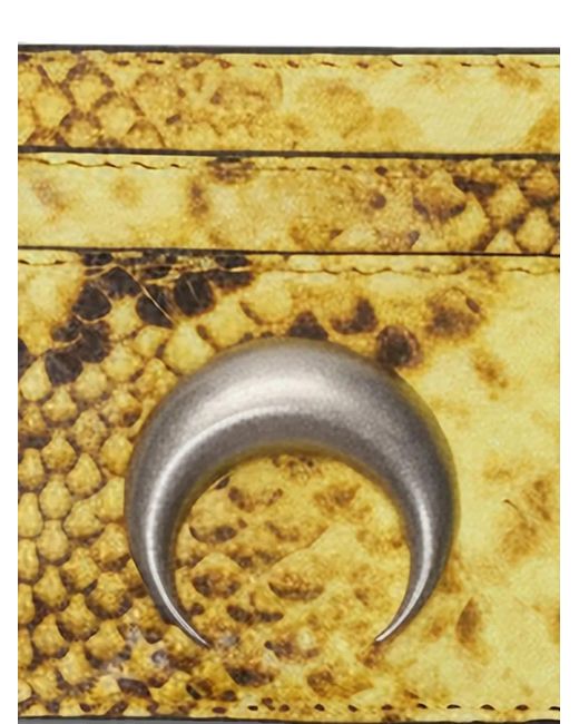 MARINE SERRE Metallic Python Leather-Effect Moon Logo Card Holder