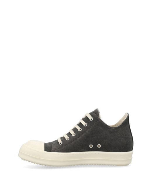 Rick Owens Black Low-top Lace-up Sneakers for men