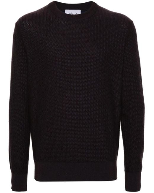 D4.0 Black Patterned Sweater for men